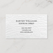 セリフ型ホワイトモノグラム |ホワイトレザー 名刺 (裏面)