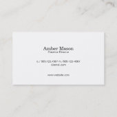 セリフ型モノグラム黒丸 名刺 (裏面)