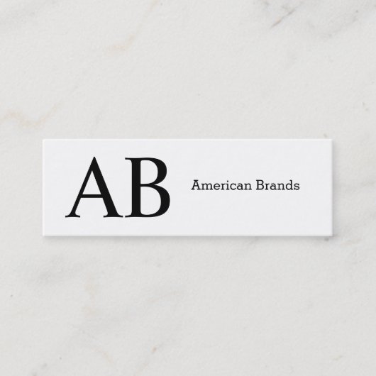 セリフ型モノグラム スキニー名刺 (正面)