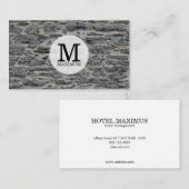 セリフ型モノグラム/ストーン 名刺 (正面/裏面)