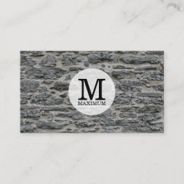 セリフ型モノグラム/ストーン 名刺