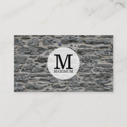 セリフ型モノグラム/ストーン 名刺 (正面)