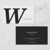 セリフ型モノグラム(バリエーション2) 名刺 (正面/裏面)