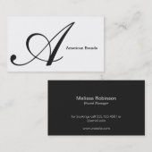 セリフ型モノグラム(バリエーション3) 名刺 (正面/裏面)