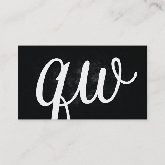 セリフ |モノグラム |黒 名刺 (正面)