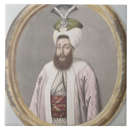 セリム3世の(1761-1808年の)サルタン「Seからの1789-1807年、 タイル (正面)