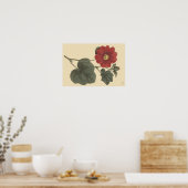 セリンガパタムホリホックボタニカルイラストレーション ポスター (キッチン)