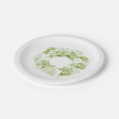 セリーグリーンフローラ結婚リースの紙プレート ペーパープレート (アングル)