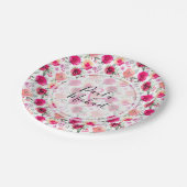 セリースウォーター色フローラパーソナライズされた紙プレート ペーパープレート (アングル)