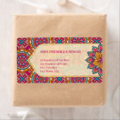 セリースマンダラランゴリ族の鮮やか模様 ラベル (インサイチュ)