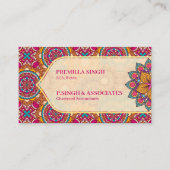 セリースマンダラランゴリ族の鮮やか模様 名刺 (正面)