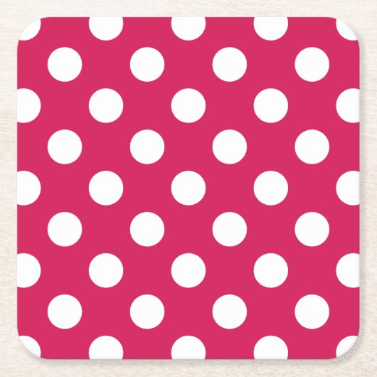 セリーズの白水玉模様 スクエアペーパーコースター (正面)