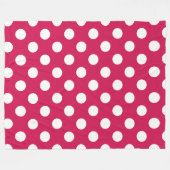 セリーズの白水玉模様 フリースブランケット (正面(横))