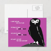 セリーズの賢いオールドフクロウ葉書 ポストカード (正面/裏面)