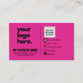 セリーヌピンクの名刺ロゴデザインテンプレート 名刺 (正面)