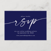 セリーヌ • ウェディングウェブサイトの出欠確認（RSVP）カード（QRコード付き） エンクロージャーカード (正面)