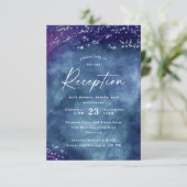 セリーヌ・エレガント・セレスチャル・ナイト・ウェディング・レセプション エンクロージャーカード (スタンド正面)