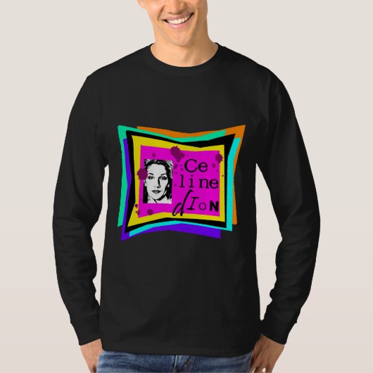 セリーヌ・ディオン - ポップアート Tシャツ (正面)