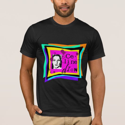 セリーヌ・ディオン - ポップアート Tシャツ (正面)