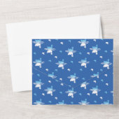 セリーネウォーターズよくはしゃぐスワンレイクパターンデザイン オールインワン招待状 (裏面)