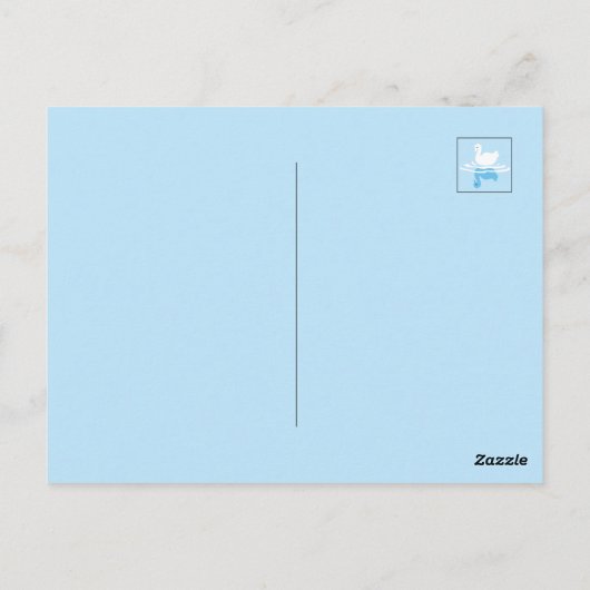 セリーネウォーターズよくはしゃぐスワンレイクパターンデザイン ポストカード (裏面)