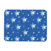 セリーネウォーターズよくはしゃぐスワンレイクパターンデザイン マグネット (横)