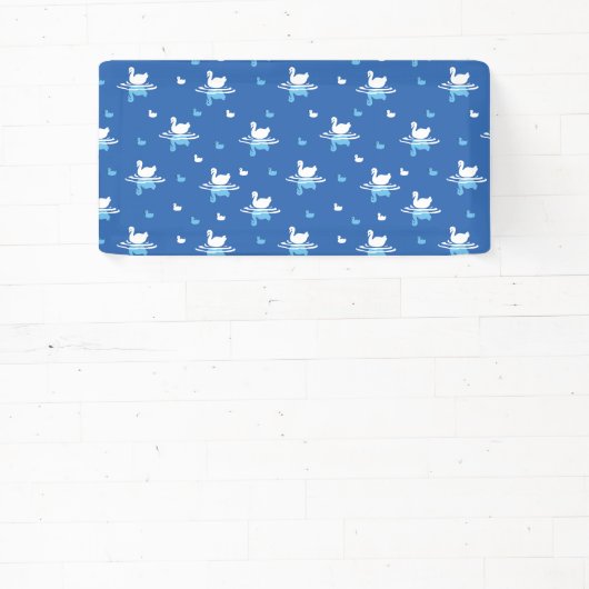 セリーネウォーターズよくはしゃぐスワンレイクパターンデザイン 横断幕 (インサイチュ)