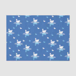 セリーネウォーターズよくはしゃぐスワンレイクパターンデザイン 薄葉紙