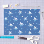 セリーネウォーターズよくはしゃぐスワンレイクパターンデザイン 薄葉紙 (クラフト)