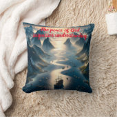 セリーネセール：ボート、水、山 クッション (ブランケット)