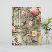 セリーネビクトリアンガーデンシーンスクラップブック紙 (スタンド正面)