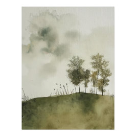 セリーネメドウイングリーンバイPS自然デザイン ポスター