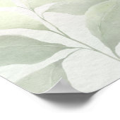 セリーマゼンタピーニーバラユーカリ歓迎サイン ポスター (角)