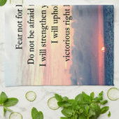 セリーンサンライズイザヤ41:10 キッチンタオル (折り畳み)