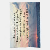 セリーンサンライズイザヤ41:10 キッチンタオル (縦)