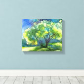 セリーンヒルサイドウォーターカラー キャンバスプリント (インサイチュ (ウッドフロア))