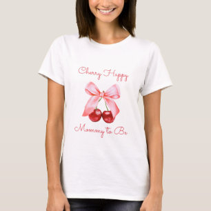 セリー&コケットピンクボウママ妊娠する Tシャツ
