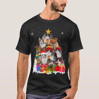 セルおもしろいカークレックスクリスマスツリーペット猫好きGIF Tシャツ