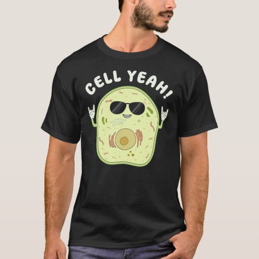 セルやばい生物学パロディ 科学オタク Tシャツ (正面)