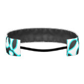 セルアブストラクション白黒ターコイズ アスレチックヘッドバンド (裏面)