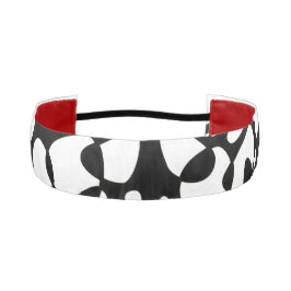 セルアブストラクション白黒 アスレチックヘッドバンド