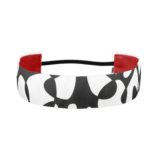 セルアブストラクション白黒 アスレチックヘッドバンド (正面)