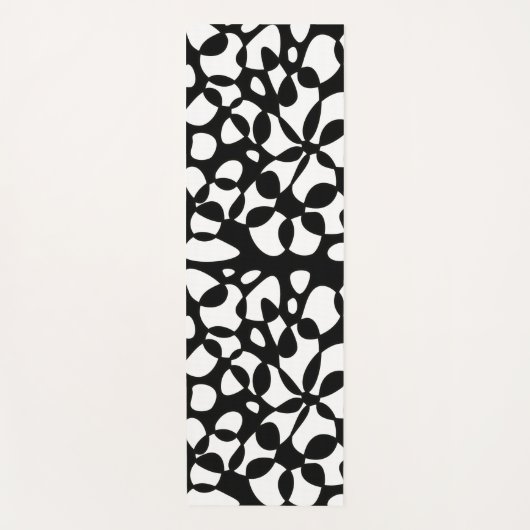 セルアブストラクション白黒 ヨガマット (正面)