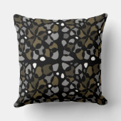 セルアブストラクション黒ニュートラルシェード白 クッション (裏面)