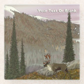 セルカークカリブー ガラスコースター (正面)