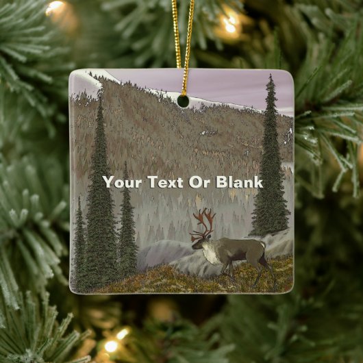 セルカークカリブー セラミックオーナメント (ツリー)