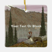 セルカークカリブー セラミックオーナメント (正面)