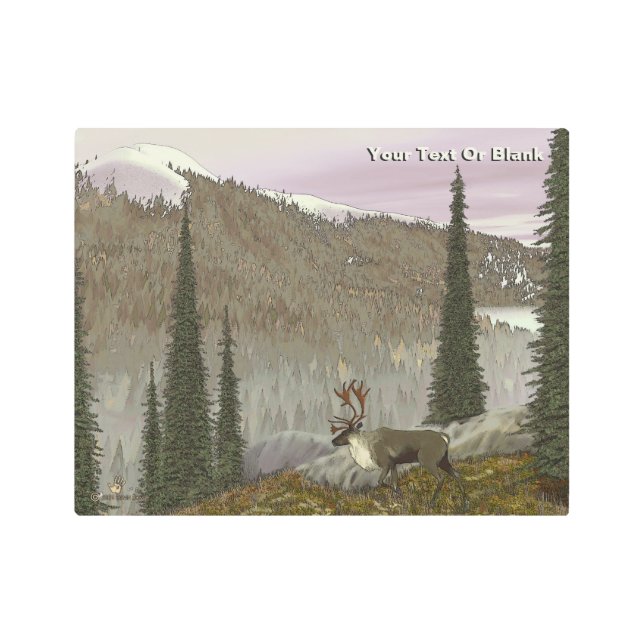 セルカークカリブー メタルプリント (正面)