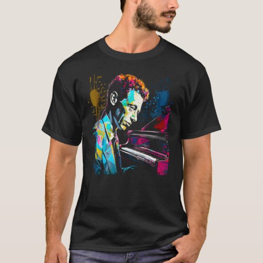 セルゲイポップ・アートの・ラフマニノフ Tシャツ (正面)