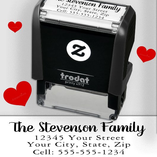 セルシンプル番号を持つ差出人住所 セルフインキングスタンプ